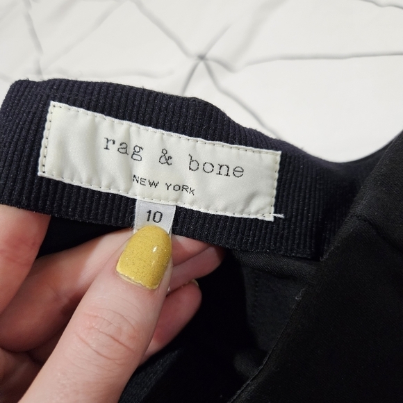 Rag & Bone Black Dressy Leggings Side Zip Size 10 - Picture 2 of 9